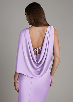 Azazie Darby Bridesmaid Dresses Lilac Mermaid Pleated Stretch Satin Dress image6