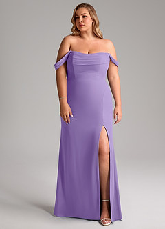 Azazie Saige Bridesmaid Dresses Tahiti A-Line Off the Shoulder Chiffon Convertible Dress image10