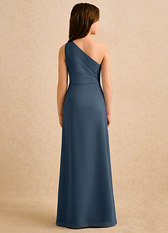 Azazie Tilda Girls Formal Blomsterpigekjoler Skede Én skulder Chiffon Gulv-længde Kjole image2