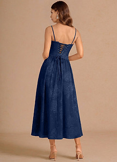 Isaura Navy Midi Dress image2