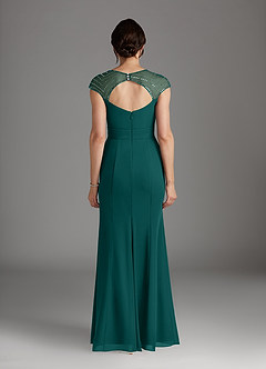 Azazie Blanchett Mother of the Bride Dresses Peacock Mermaid Sequins Chiffon Dress image5