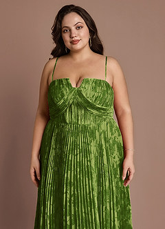 Lyanna Green Multi Pleated Midi Dress image6