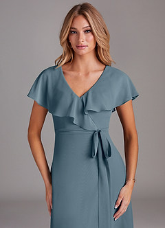 Azazie Lainey Bridesmaid Dresses Twilight A-Line with Pockets Chiffon Dress image6