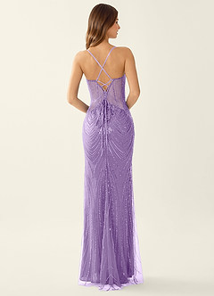 Magnolia Lilas Robe de bal sirène à sequins brodés image6