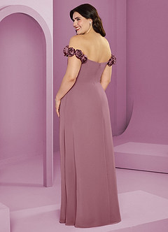 Barbie ♥ Azazie Bridesmaid Dresses Vintage Mauve A-Line Off the Shoulder Chiffon Convertible Dress image12