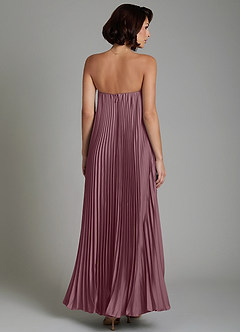 Azazie Rayna Bridesmaid Dresses Amethyst A-Line Strapless Stretch Satin Dress image2