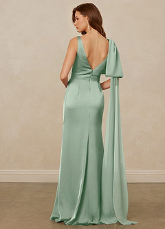 Christian Siriano Bridal for Azazie 1011 Robes de demoiselle d'honneur Robe Sirène en Satin extensible Arc Agave image2