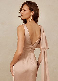Christian Siriano Bridal for Azazie 1011 Bridesmaid Dresses English Rose Mermaid Bow Stretch Satin Dress image4