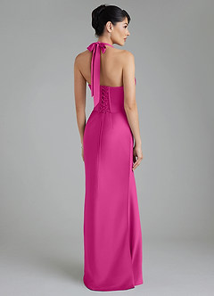 Azazie Torrance Bridesmaid Dresses Fuchsia Mermaid Corset Stretch Satin Dress image8