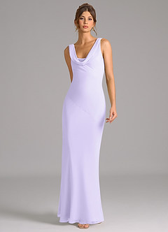 Azazie Rylina Bridesmaid Dresses Lilac Mermaid Pleated Chiffon Dress image3