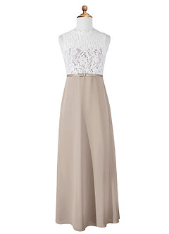 Azazie Rana Junior Frost A-Line Lace Chiffon Dress image5