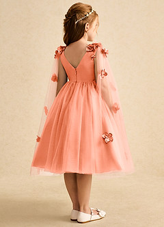 Azazie Staria Flower Girl Dresses Sunset Ball-Gown Ruched Tulle Dress image9
