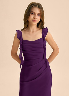 Azazie Jessamine Junior Klä av Sjöjungfru i Chiffong Älskling Halsringning image7