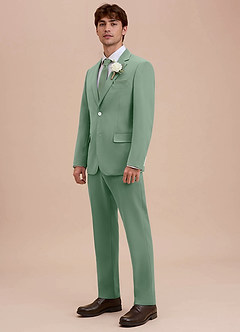 front Ethan Matcha Traje de tejido refinado