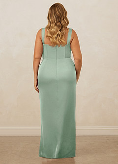 Christian Siriano Bridal for Azazie 1017 Brautjungfernkleider Etui Herzausschnitt Stretch-Satin Kleid Agave image11