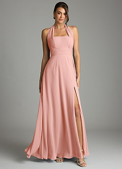 Azazie Tamira Suknie dla druhen Linia A Pofałdowany Szyfon Do ziemi Sukienka image1