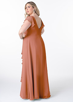 Azazie Omari Bridesmaid Dresses MAI TAI A-Line Chiffon Dress image8