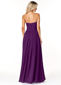 Azazie Yazmin Bridesmaid Dresses Grape A-Line Sweetheart Neckline Chiffon Convertible Dress image2