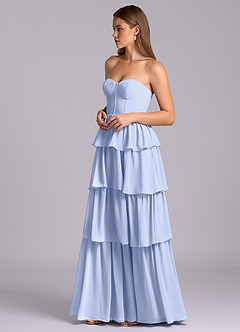 Azazie Faye Bridesmaid Dresses Ice A-Line Sweetheart Neckline Chiffon Dress image5