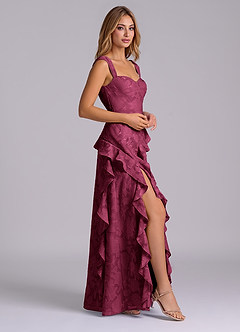 Azazie Sloane Vestidos de madrinha de casamento Vestido Amora de Esgotamento Floral de Linha A com Decote Coração image5