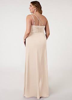 Azazie Eren Brautjungfernkleider Meerjungfrau-Linie One-Shoulder Stretch-Satin Kleid Alabaster Weiß image13