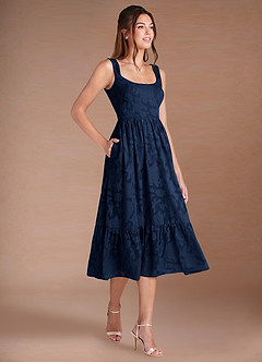 Juliette Navy Midi Dress image4