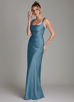 Azazie Agustina Bridesmaid Dresses Bermuda Mermaid Corset Stretch Satin Dress image5
