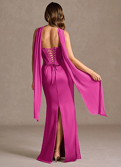 Vestido Rosa Caliente Largo Berthe image2