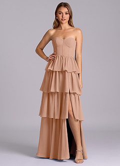 Azazie Faye Suknie dla druhen Linia A Dekolt w kształcie serca Szyfon Do ziemi Sukienka image1