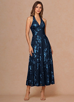 Josee Navy Midi Dress image4