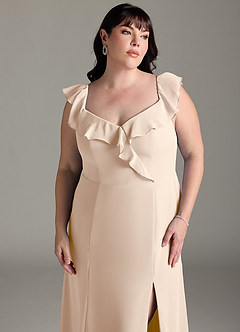 Azazie Sophie Bridesmaid Dresses White Alabaster A-Line Off the Shoulder Chiffon Convertible Dress image13