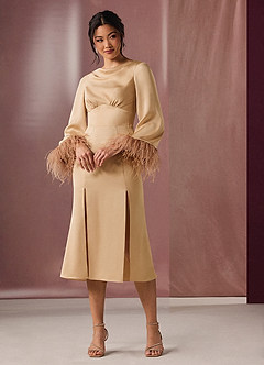 Aubrey Gold Champagne Midi Dress image5