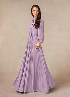 Azazie Adellah Mother of the Bride Dresses Wisteria A-Line Pleated Chiffon Dress image2