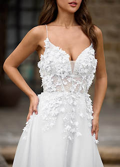 Seraphic White A-line Prom Dress image7