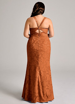 Azazie Mero Suknie dla druhen Osłona Pofałdowany Kwiatowe wypalenie Do ziemi Sukienka image8