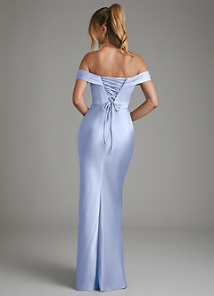 Azazie Hayden Bridesmaid Dresses Ice Mermaid Corset Stretch Satin Dress image2