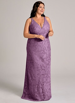 Azazie Tianna Brudtärnklänningar Klä av Tubklänning i Blommig Utbrändhet Spets Blåregn image11