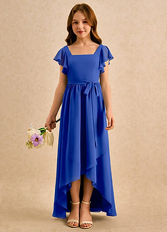 Azazie Milly Girls Formal Flower Girl Klänningar Klä A-Line i Chiffong Plisserad image3