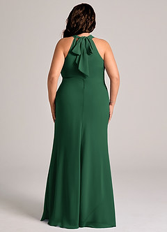 Azazie Doretta Bridesmaid Dresses Dark Green Mermaid Pleated Chiffon Dress image7