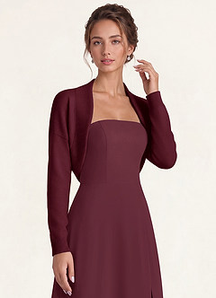 front 3-Pack Wool-Blend Long-Sleeve Cropped Shrug Cardigan