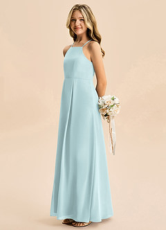 Azazie Farrah Junior Mist A-Line Pleated Chiffon Dress image1