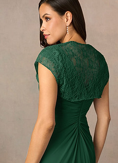 front Azazie Lucinda Lace Wrap