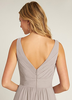 Azazie Pierrette Bridesmaid Dresses Frost A-Line Pleated Chiffon Dress image6