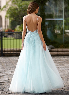 Filigreelace Light Green 3D Floral Prom Dress image2