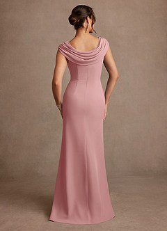 Azazie Irvine Mother of the Bride Dresses Dusty Rose A-Line Pleated Chiffon Dress image3