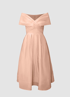Dear To My Heart Blushing Pink Off-The-Shoulder Midi Dress image4