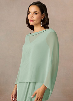 front Azazie Matching Color Sarah Chiffon Wrap