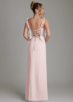 Azazie Jessamine Bridesmaid Dresses Blushing Pink Mermaid Corset Chiffon Dress image8