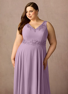 Azazie Devana Mother of the Bride Dresses Wisteria A-Line Sequins Chiffon Dress image15