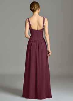 Azazie Porscha 신부 들러리 드레스 A라인 스윗하트 네크라인 쉬폰 바닥 길이 드레스 image6